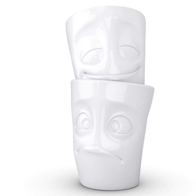 Fiftyeight - “Cheery” and “Baffled” Mugs (Without Handles) - Set