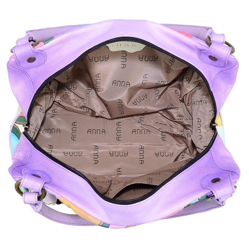 Anna by Anuschka womens 8064 Anna Anuschka Satchel Ruched Handbag