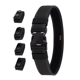 Dotacty 2" Police Duty Belts Law Enforcement Security Officer Tactical Utility Belt w/Loop Lining 4 Keepers XXXL