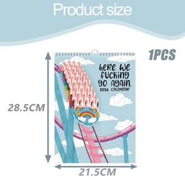 Family Calendar 2026 Rainbow Roller Coaster Style,Wall Calendar 2026 Uk,Interesting 2026 Calendars Suitable for Living Rooms Bedrooms School Classrooms Offices Desks ﻿