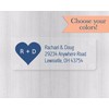 60ct - Return Address with Initials on Clear Transparent Stickers/Labels