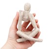 Sandstone Reading Woman Statue Thinking Sculpture Abstract Art Figurine Modern