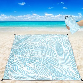 AISPARKY Beach Blanket Waterproof Sandproof Quick Drying Beach Mat Extra Large Outdoor Picnic Blanket for Travel Camping Hiking