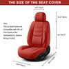TIEHESYT Martha Red Car Seat Covers Front Pair, Breathable Leather