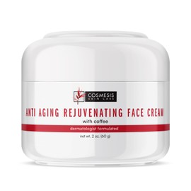 Rejuvenating Anti-Aging Face Cream with Coffee Compounds - Reduces Wrinkles, Redness, and Rough Texture - 2oz by Cosmesis