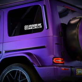 Go Around Me I Left On Time Decal Vinyl Sticker Auto Car Truck Wall Laptop | White | 8" x 2"