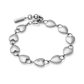 Olivia Burton Jewelry - Women's Classic Locked Heart Bracelet - Stainless Steel, Hypoallergenic - For Everyday Wear - Gift for Her