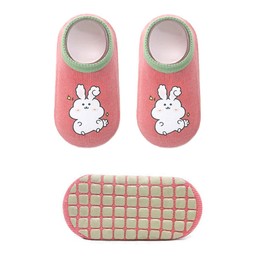 FedMois Pack of 6 Baby Toddler ABS Non-Slip Socks Sneaker Socks Invisible Animal Motifs Cotton, flower