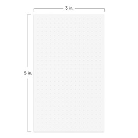 Notsu Dot Grid Index Cards 3x5 inch, 50 ct | Thick Dotted Note Cards | Premium Heavy Duty Paper 350 gsm