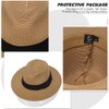 Ruphedy Straw Fedora Sun Hat for Women Wide Brim Panama
