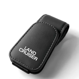 Land Cruiser Dedicated Glasses Holder for Cars, LAND CRUISER Logo, Sunglass Holder, Land Cruiser 60, 70, 80, 100, 150, 200, 250, 300 Series, Suitable for Cars, Ticket Card Holder, Leather, Sunglasses