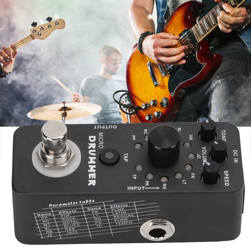 Drum Machine Pedal 121 Drum Loops Electric Guitar Monoblock Effect