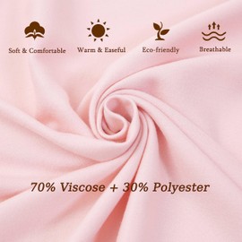 Pashmina Shawls and Wraps, vimate Pashmina Scarves with Medium Thickness for All Seasons(UK-Baby Pink)