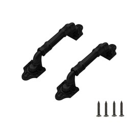 SYDARSYN 2 Pieces Antique Wooden Door Handles Sliding Door Handle for Barn Door Handle Pull Handle for Wood Garden Gate Shed Cabinet Door Large Wooden Door Handle Door Knob Vintage Door Handle 128 mm