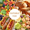zandfelo 40 Pack 7.2x4.7x3 Inch Clear Hinged Food Containers with