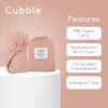 Cubble 100% Organic Cotton Fitted Cot Sheet with Storage Bag
