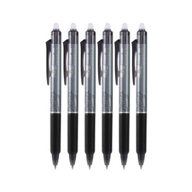 New (2) Pilot FriXion Ball Clicker Erasable Gray Barrel Pen, Extra Fine, 0.5 mm, Black Gel Ink, 3 Pack (14288)