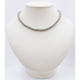 [Gray Series 6/40 cm Shell Pearl Necklace And Earring Set] Full Length 6 Sizes with Storage Case (40 cm)
