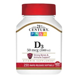 Vitamina D3 Premium 50 Mcg 2,000iu 250 Capsulas Eg D27