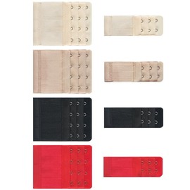 Azlanway Bra Extender 8 Pieces 4 Rows 4 Hooks 3 Rows 3 Hooks Soft Elastic Bra Closure for Women Ladies