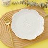 Eplze YBK Tech Elegant Round Embossed Lace Plate, Ceramic Serving