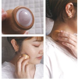 Global Arrow R04-1067 Coola Natural Stone Care Roller, Heal, Size: Approx. φ0.2 inches (5 mm), H 2.6 inches (6.5 mm)