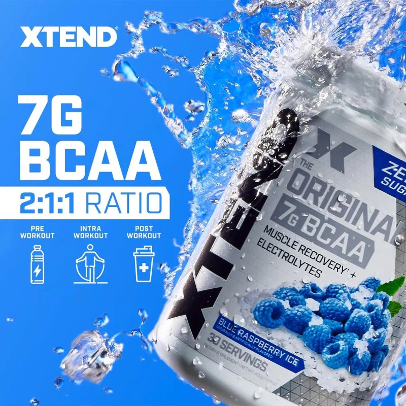 Suplemento en bcaa Mezcla de Aminoácidos Polvo Xtend sabor frambuesa
