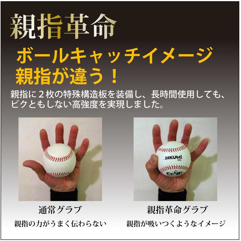 Falcon General Softball Grab RH (Left Throw) FGS-315, Black, Large