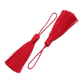 Machida 9037 Color Tassel Tassel Fan Decoration, Accessory Tassel, Polyester Tassel (Red 9037)