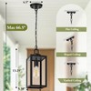 BesLowe 1-Pack Outdoor Pendant Light, 13” Modern Hanging Lantern Light
