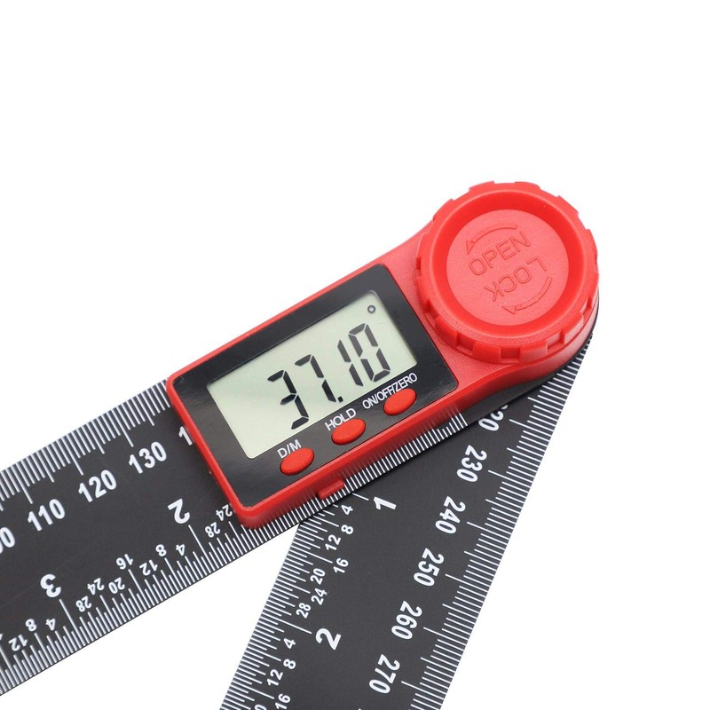 TOPWAY Digital Angle Finder 8 Inch 200mm, Carbon Fibre 0-360°