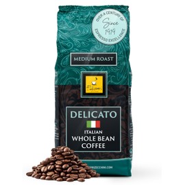 Filicori Zecchini Italian Espresso Beans – Whole Bean Coffee Medium Roast Arabica & Robusta Blend – Low Acidity, Slow Roasted – Delicato 340g