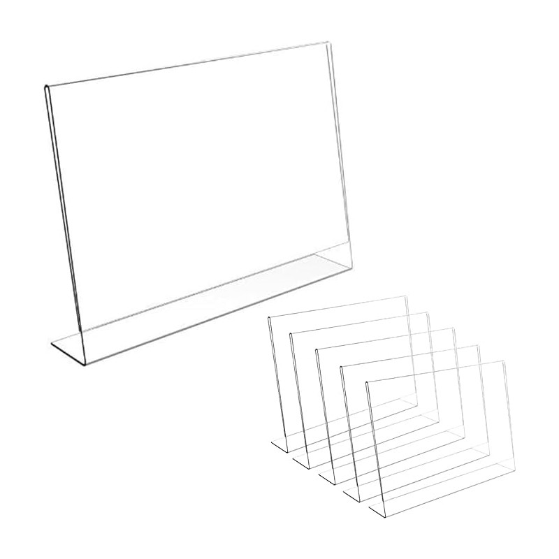 My Shopfittings Slant Back Acrylic Sign Holder A6, Landscape Frame