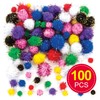 Baker Ross ET306 Multicoloured Glitter Poms Value Pack — Ideal
