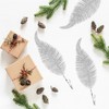 Suloli Silver Feather Christmas Tree Decorations - 10PCS Clip On,