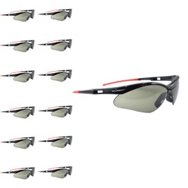 Cordova EMP20ST Machinist Pro Black Frame, Gray Antifog Lens, Dual Wrap-Around Lens, Bayonet Temples with TPR, 12-Pack