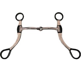 Coronet Engraved Barbwire Design Snaffle Bit with Antique Finish