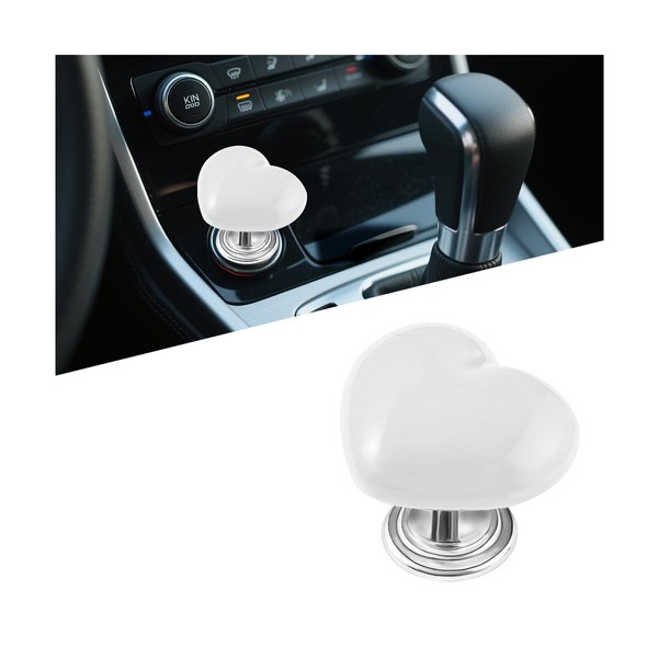 KHGUZ Car Push Start Button Cover, Heart Engine One Touch