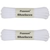 "Puzeam 2 Pairs Oval Athletic Shoelaces 15 Colors 1/4"" Half