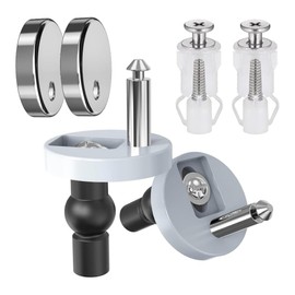 Jindizi Toilet Installation Accessory Kit, 6 Pcs Toilet Seat Hinge Bolts Kit Quick Release Top Hinge Fixings Expanding Rubber Toilet Seat Replacement Parts for Home Bathroom