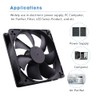 GDSTIME Dual Speed Control USB Fan 120mm, 2 Pack 120x120x25mm