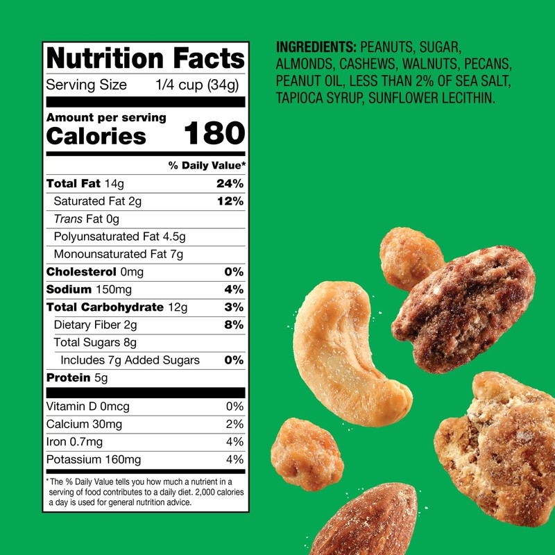 Emerald Salty Sweet Mixed Nuts (1-Pack) | 36oz Resealable Bulk