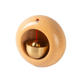 Shopkeeper Doorbell Magnetic Wooden Doorbell, Commercial Entrance Ringtone, Office & Home Decoration, Creative Gift, for Refrigerator & Barn Door (Round)