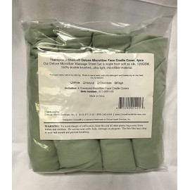 Therapist's Choice Premium Deluxe Microfiber Massage Table Face Cradle Covers, 4pcs per package (Sage)