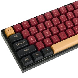 Ussixchare 160-Key CSA Profile Keycaps PBT Key Cap Set with 7U Spacebar for US/ISO Layout 60% 65% TKL Mechanical Keyboards (CSA/Red Samurai)