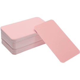 Penta Angel Small Blank Kraft Paper Cards 120 Pieces Mini Gift Notes Message Business Greeting Cards DIY Gift Tags Label Vocabulary Word Graffiti Scrapbooking Flash Cards(Pink)