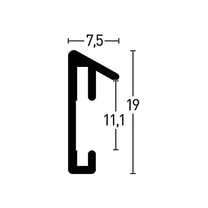 nielsen Bilderrahmen, 21 x 29,7 cm (A4), Aluminium, Schwarz glanz,
