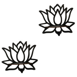 VOSAREA 2pcs Ledge Lotus Corner Shelf Wall Kitchen Shelves Floating Shelf for Wall Organizer Shelf Corner Wall Shelf Bedroom Wall Shelf Corner Shelves for Wall Decor Hanging Shelf