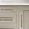 khtumeware 10 Pack 3-1/2 Inch(89mm) Brushed Brass Cabinet Pulls Heavy