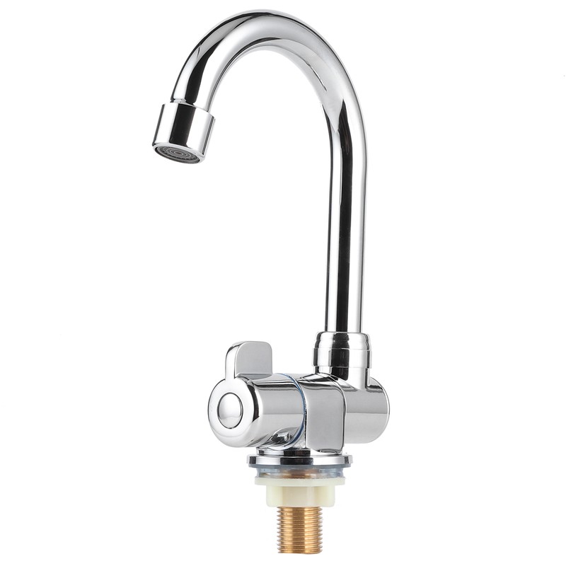 Single Cold Water Tap Basin Faucet 360 Degree Rotation 1/2in